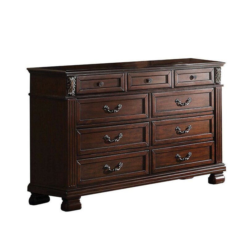 Darby Home Co Crowborough Wooden 9 Drawers Double Dresser Wayfair