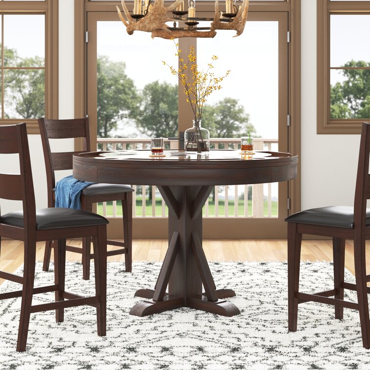 counter height pedestal dining set