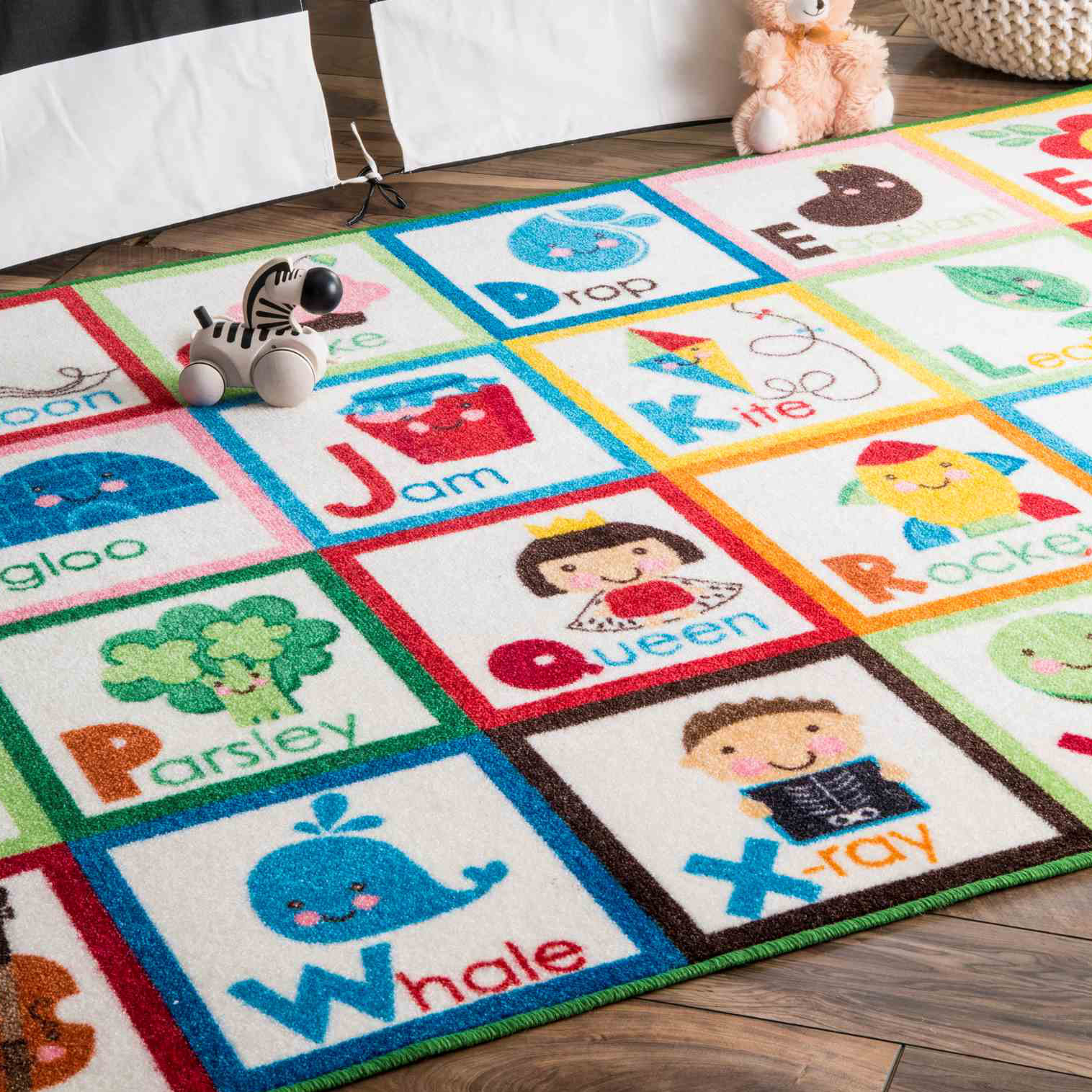 Zoomie Kids Rebekah Alphabet Red Green Area Rug Reviews Rebekah Kids Alphabet Red Green Area Rug
