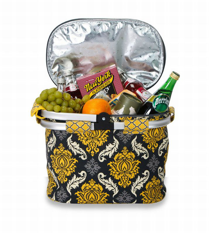 Picnic Plus By Spectrum Shelby Collapsible Thermal Foil Insulated Market Tote Picnic Cooler Wayfair