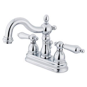 Heritage Centerset Double Handle Bathroom Faucet with Drain Assembly