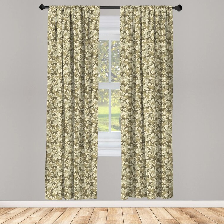 Set of 2 Window Drape Living Room Bedroom Decorative Accent Curtain by Ambesonne 