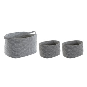 3-tlg. Korb-Set aus Seilmaterial von dCor design
