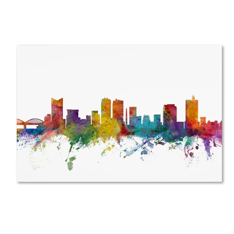 Trademark Art Fort Worth Texas Skyline - Print | Wayfair