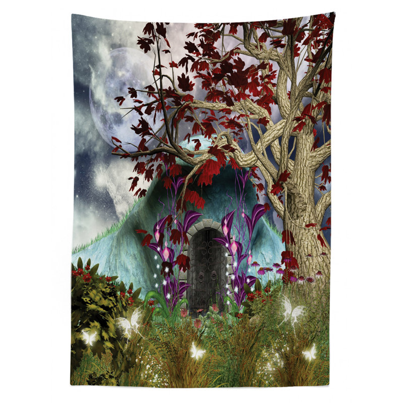East Urban Home Forest Mystical Magical Tree Anime Moon Digital