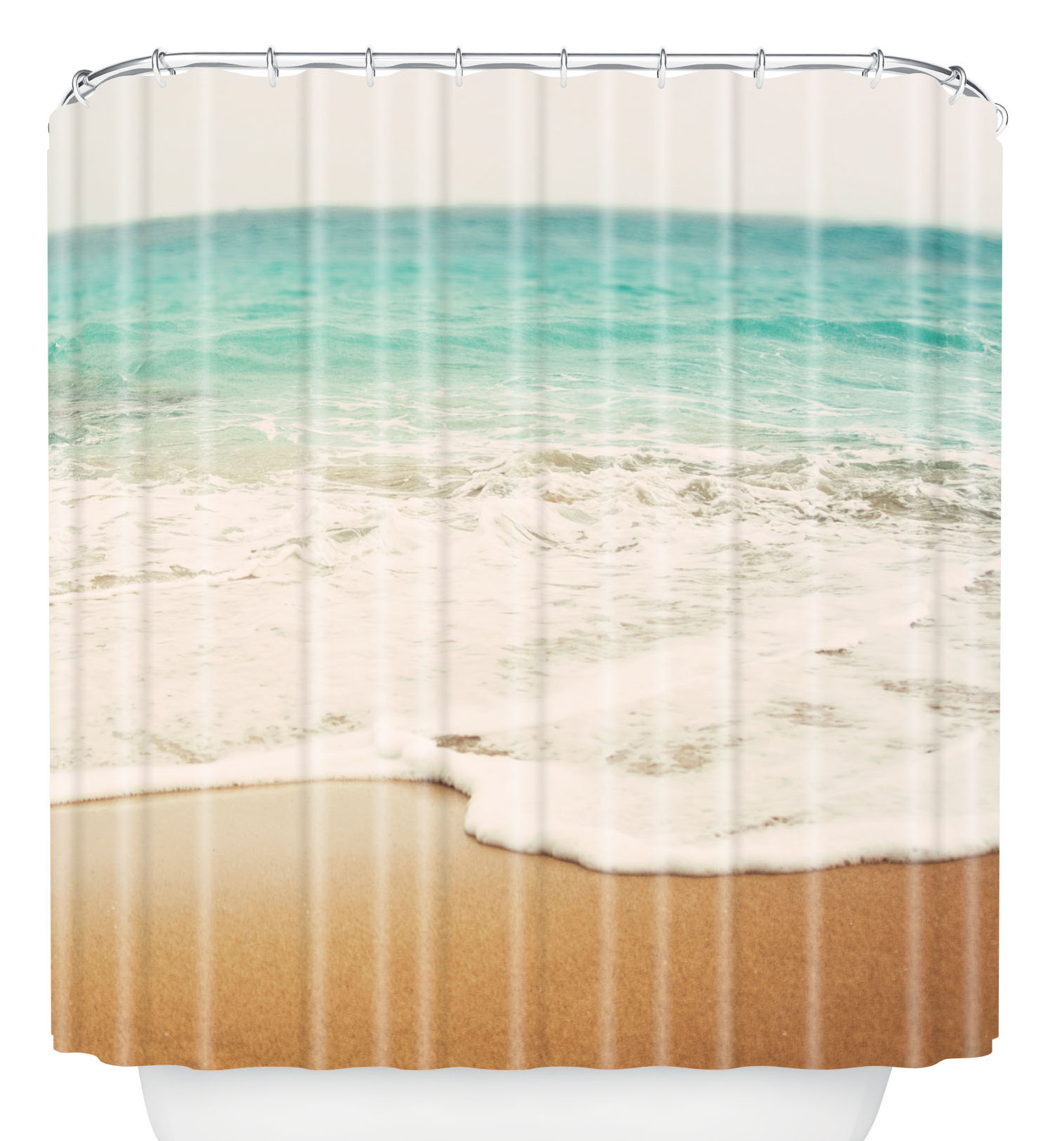 East Urban Home Bree Madden Ombre Beach Single Shower Curtain