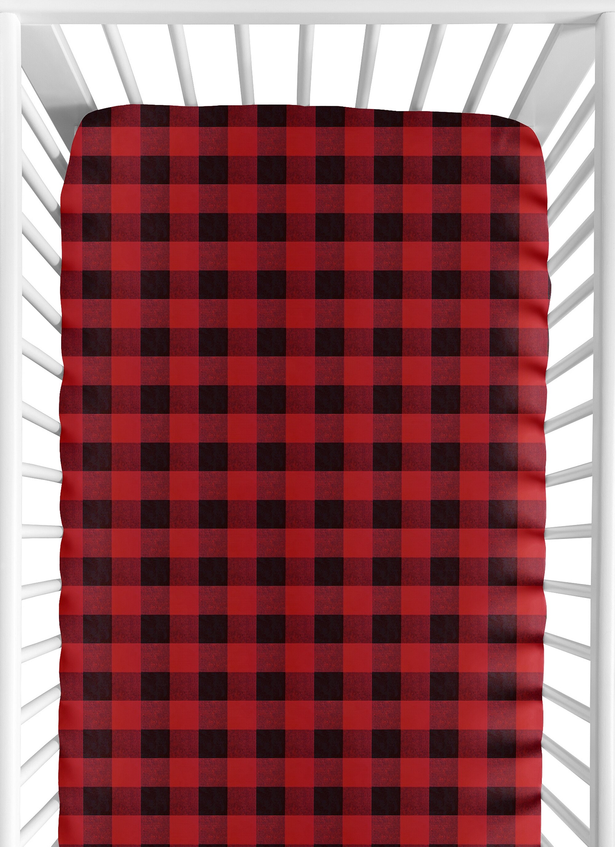 red fitted crib sheet