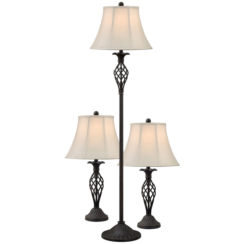 Medallion Lighting Agave 3 Piece Table And Floor Lamp Set Reviews Wayfair