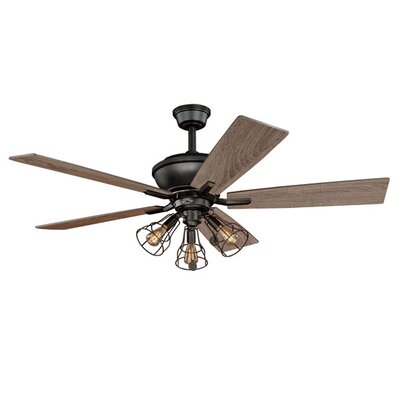 Vaxcel 52 Inch Clybourn 5 Blade Ceiling Fan Finish Bronze