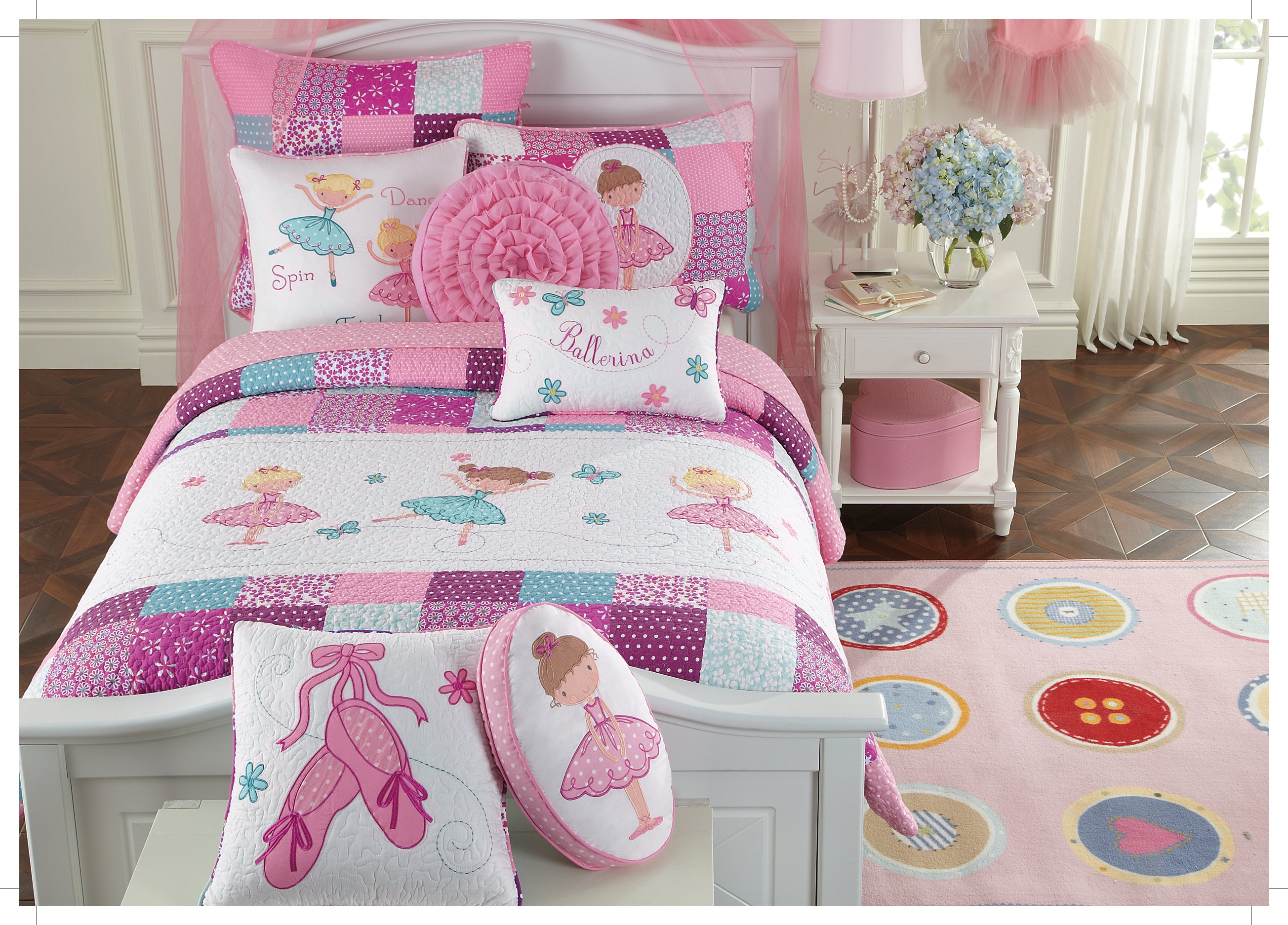 Cotton 180 TC Reversible Quilt Set \u0026 