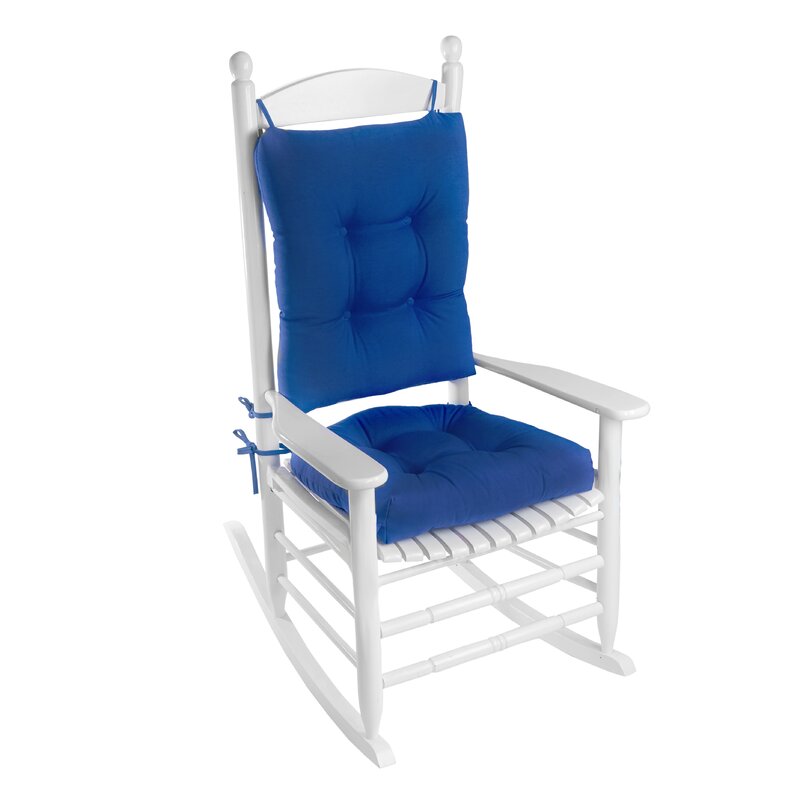 Wayfair Basics Indoor Outdoor 2 Piece Rocking Chair Cushion Set Reviews Wayfair