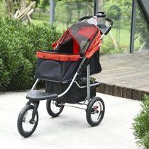 double pet stroller side by side