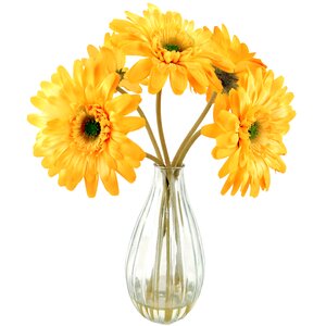 Gerber Daisies in Glass Vase