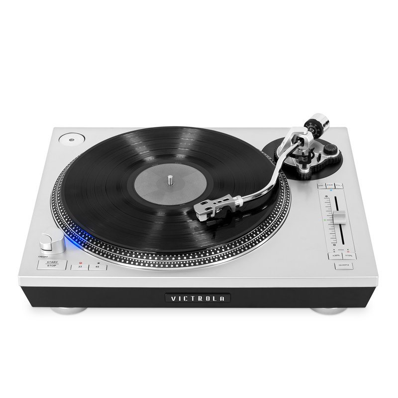 victrola acrylic turntable setup