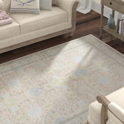 Lark Manor Riviere Grey/Green Area Rug