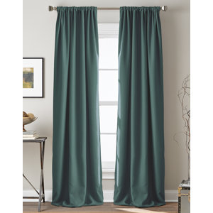 Broad Brook Solid Room Darkening Rod Pocket Single Curtain Panel