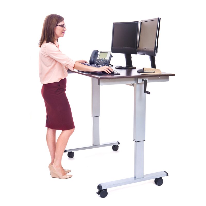 Symple Stuff Terwilliger Crank Height Adjustable Standing Desk
