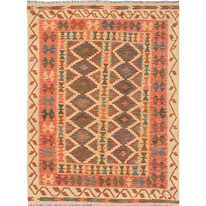 Olmsted Hand-Woven Orange Area Rug