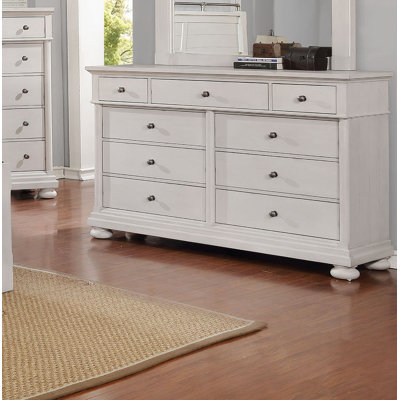 Blaire 9 Drawer Double Dresser Darby Home Co Color Vintage White