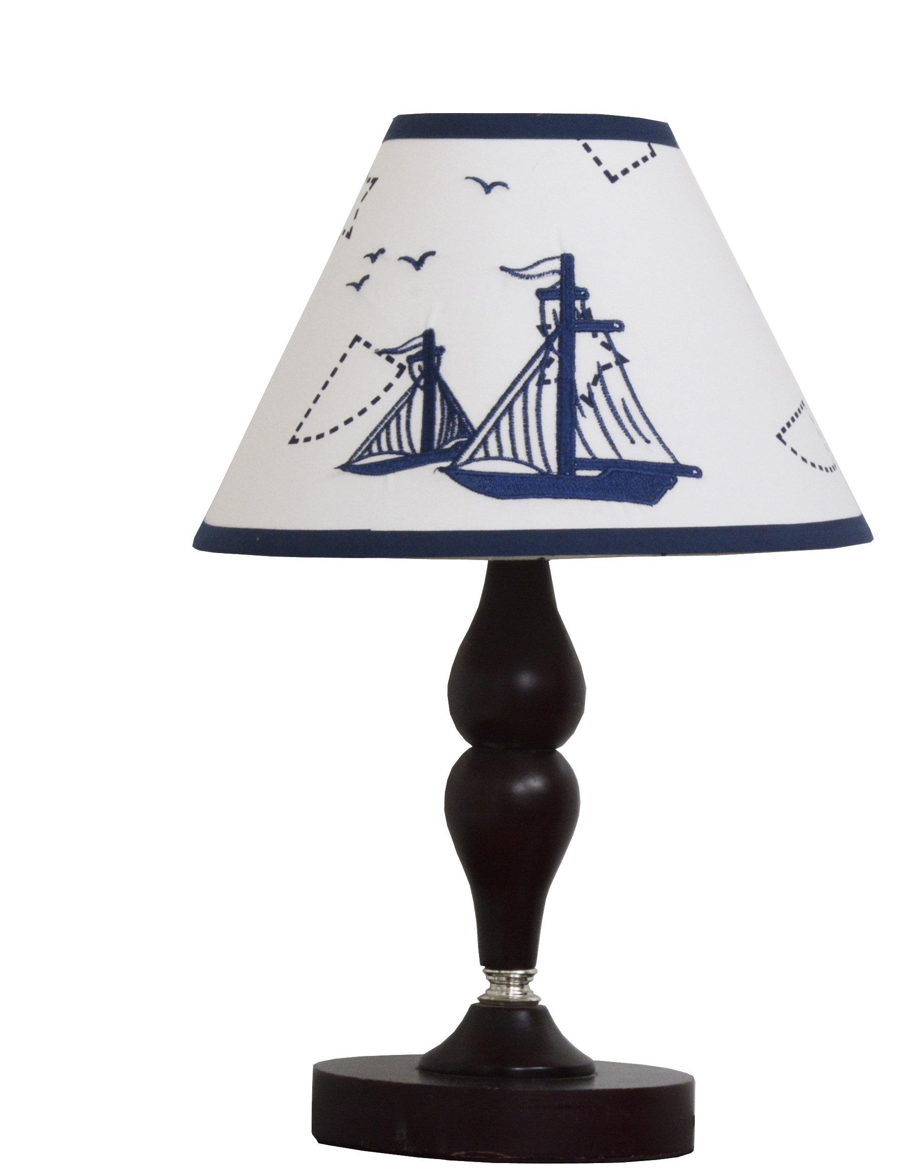 blue white lamp shade