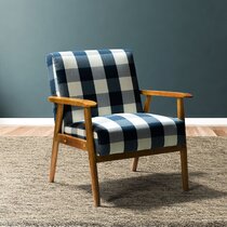 navy plaid chair