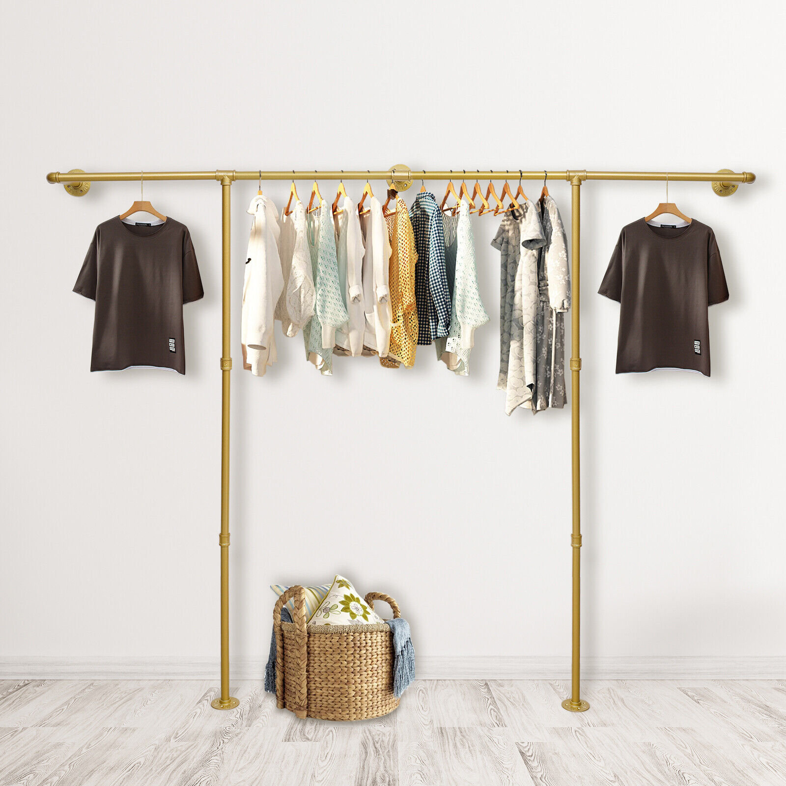 Williston Forge Annalya 82.3'' Wall Mounted Clothes Rack & Reviews ...