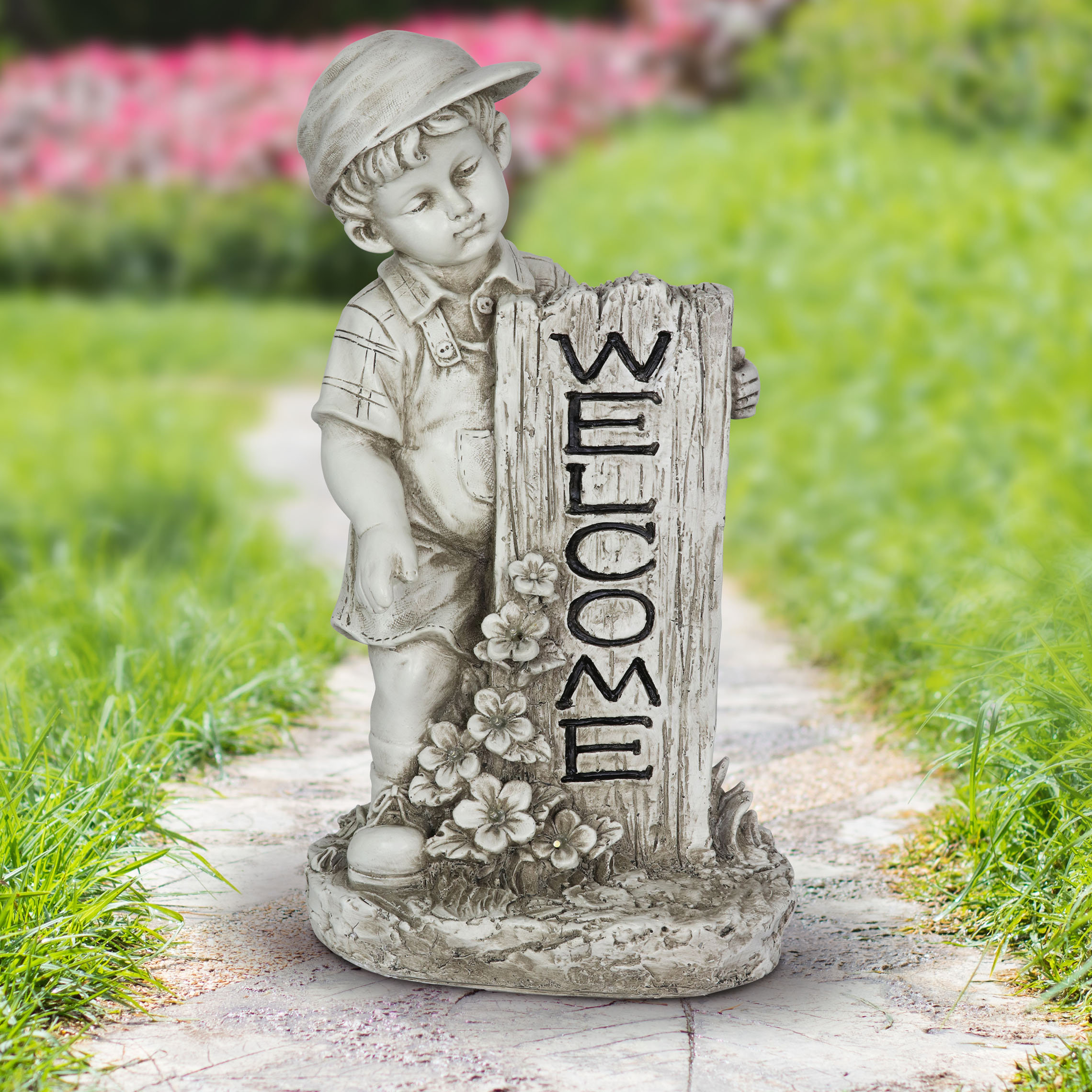 Sunny Greetings Grand Midnight Black 19 x 4 Hand Cast Resin Stone Figurine Sunny Greetings Grand Midnight Black 19 x 4 Hand Cast Resin Stone Figurine