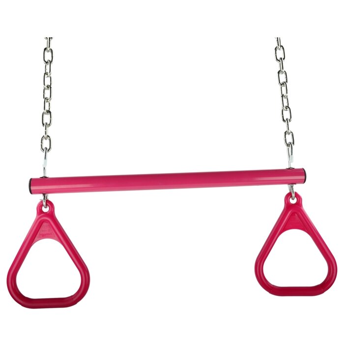 Trapeze Bar And Rings With Uncoated Chain