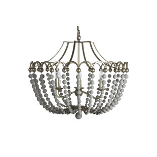 beaded candle chandelier