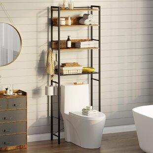 3 Shelf Over The Toilet Bathroom Space Saver Solid Towel Storage Rack Organizer 