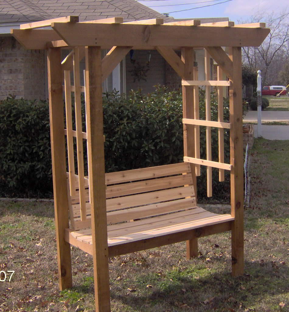 Threeman Products Park Style Garden Arbor With Bench Wayfair