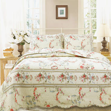 waverly norfolk reversible quilt set