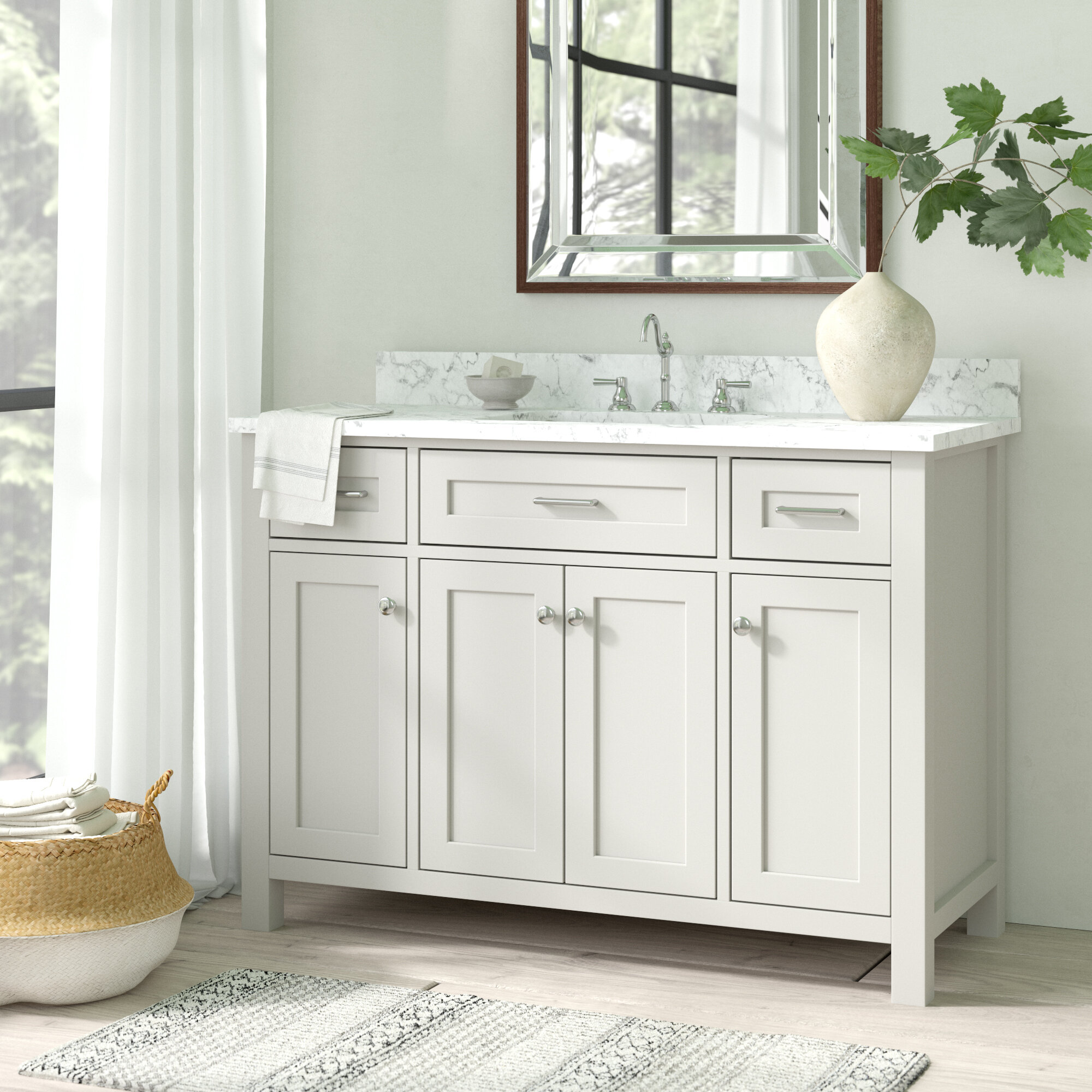 Charlton Home Daughtery 48 Single Bathroom Vanity Set Reviews Wayfair