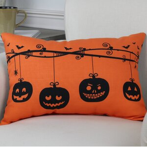 Pumpkins On A Branch Lumbar Pillow