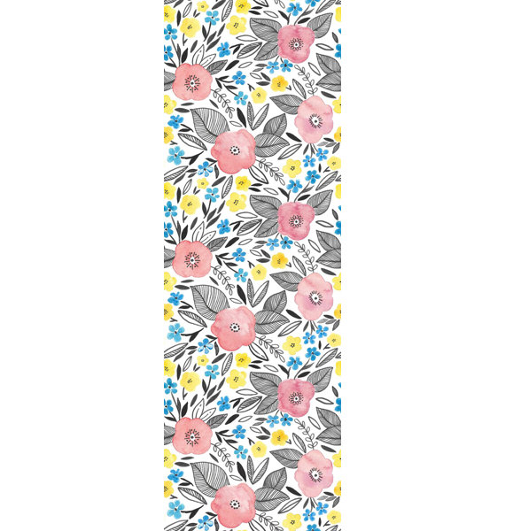 Bungalow Rose Elmo Removable Hand Drawn Flower 10 L X 25 W Peel And Stick Wallpaper Roll Wayfair