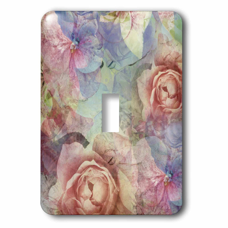 3drose Floral Collage 1 Gang Toggle Light Switch Wall Plate Wayfair