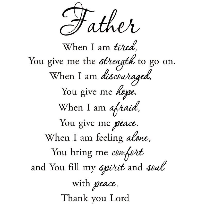 Winston Porter Grimes Father When I Am Tired You Give Me Strength To Go On Wall Decal Reviews grimes father when i am tired you give me strength to go on wall decal