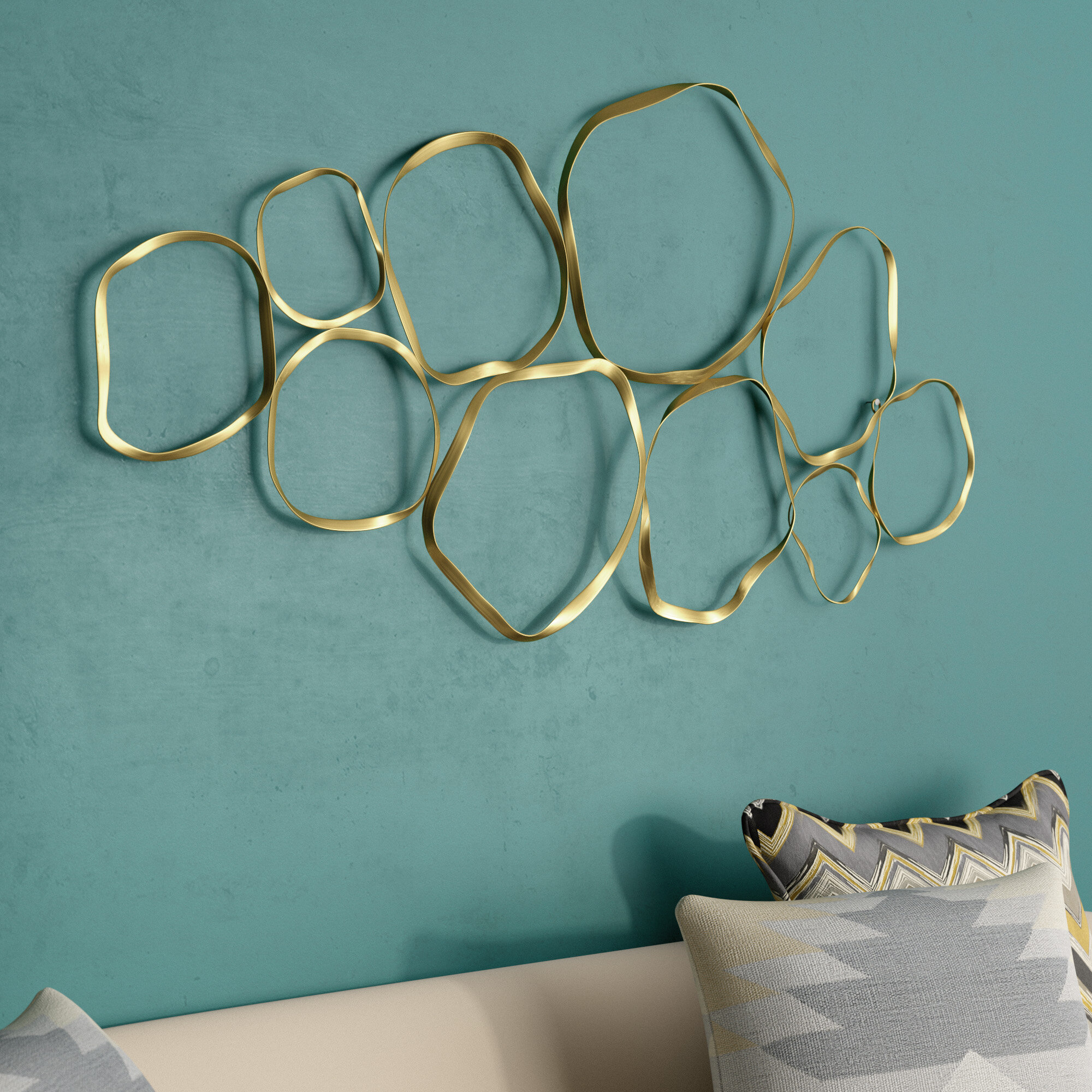 Ivy Bronx Shimmering Metal Wall Decor Reviews Wayfair