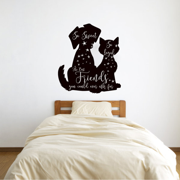 Winston Porter Morris Best Friends Dog And Cat Silhouette Vinyl
