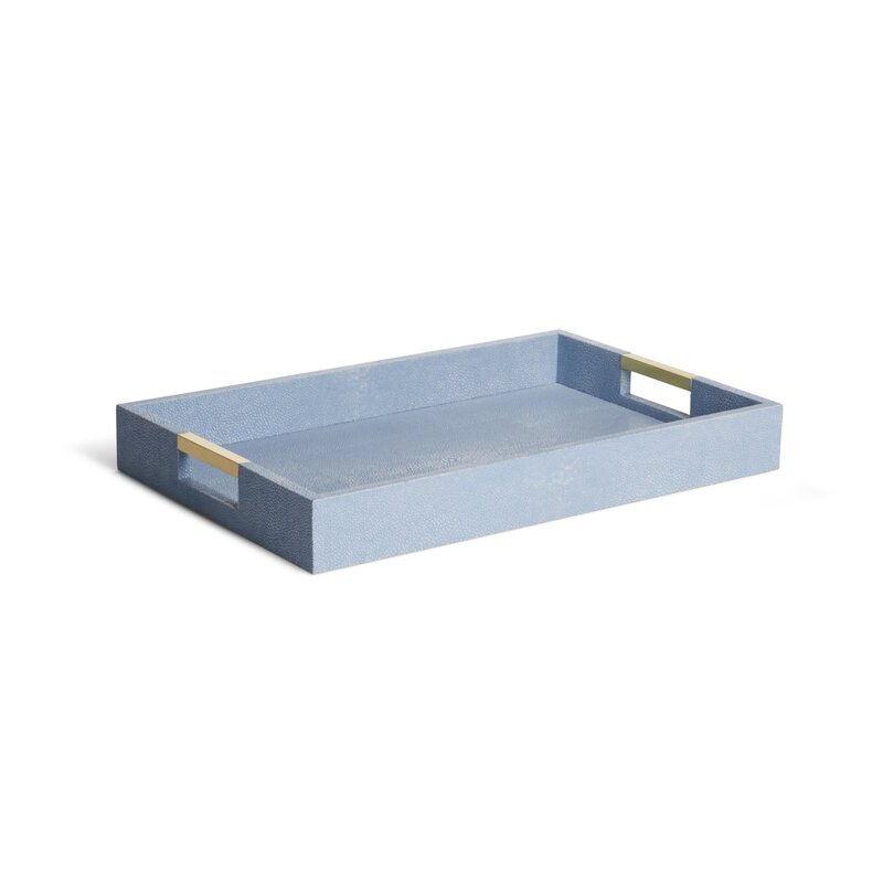 blue ottoman tray