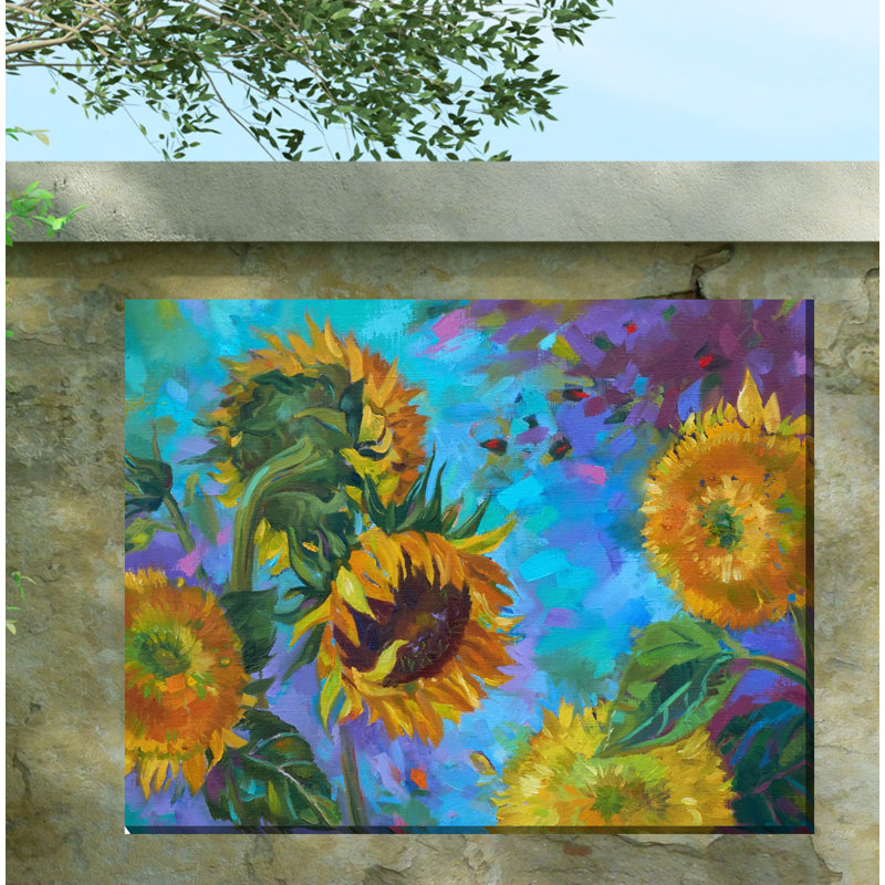 Rosalind Wheeler Ferdinand Sunflower Outdoor Wall Decor Wayfair