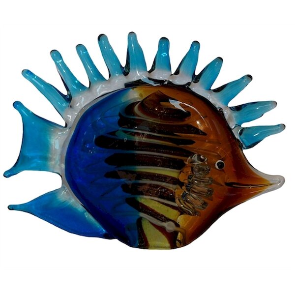 Bay Isle Home Phillips Glass Fish Figurine 