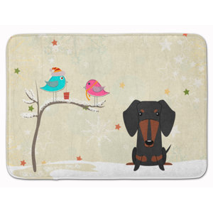 Christmas Presents Dachshund Memory Foam Bath Rug