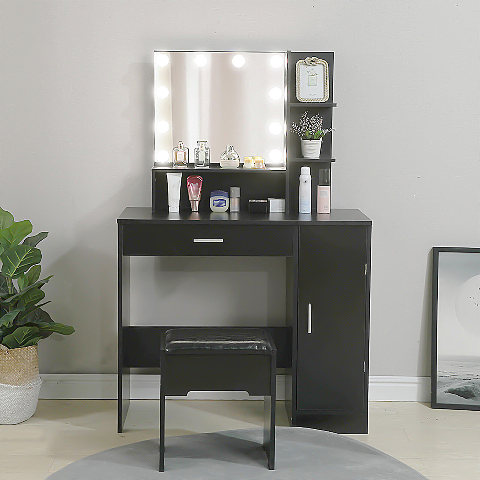 Wade Logan Alabama Vanity Set With Stool And Mirror Reviews Wayfair