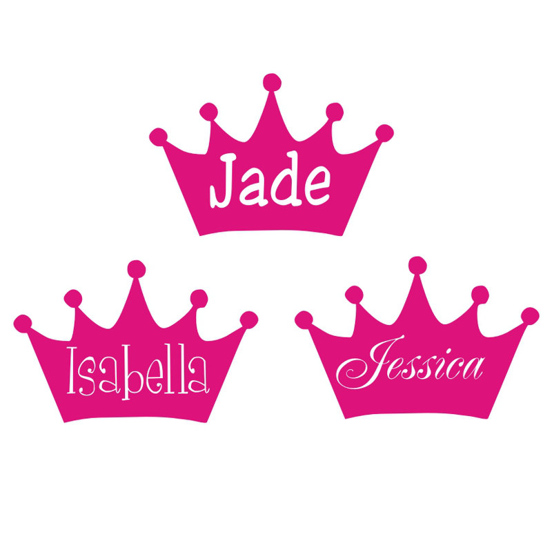 Alphabet Garden Designs Personalized Princess Crown With Name Insert Wall Decal Wayfair