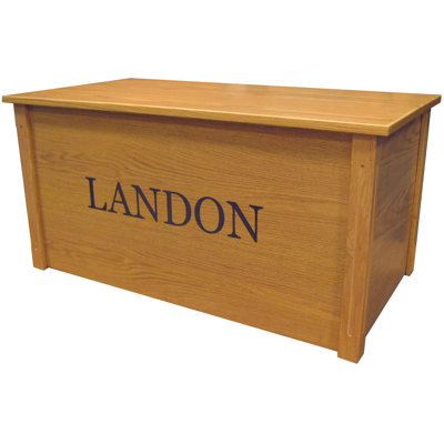 Netto Oak Toy Box With Georgia Font Dream Toy Box