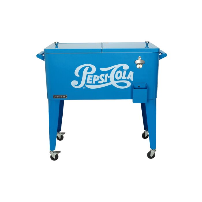 Permasteel 80 Qt. Pepsi Patio Rolling Cooler & Reviews | Wayfair