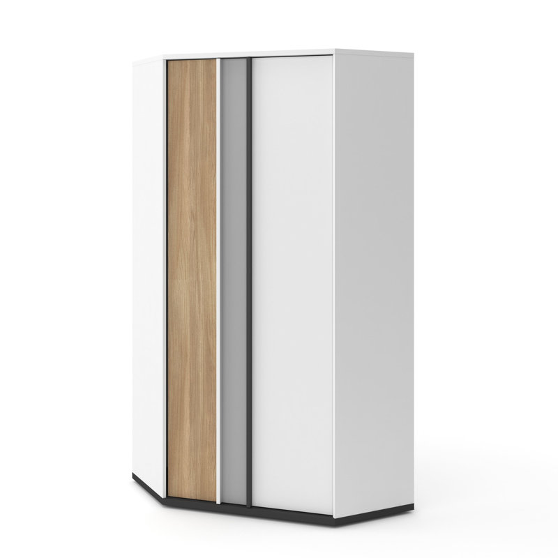 17 Stories Stancil 2 Door Corner Wardrobe Wayfair Co Uk