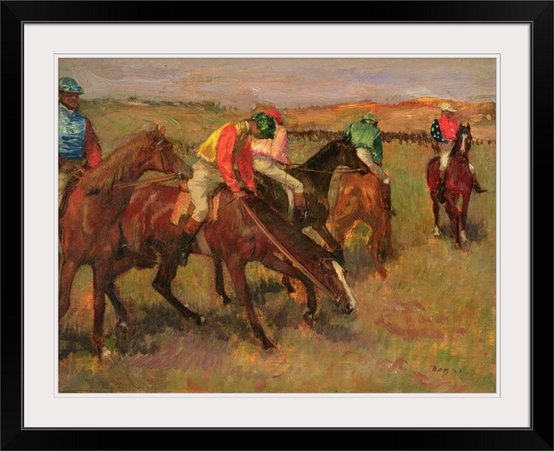 Great Big Canvas Before The Race C 1882 By Edgar Degas Painting