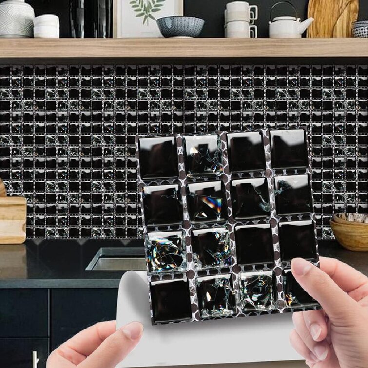 Mosaic Tile Stickers Stick On Bathroom Kitchen Home Wall Decals Self-adhesive US
